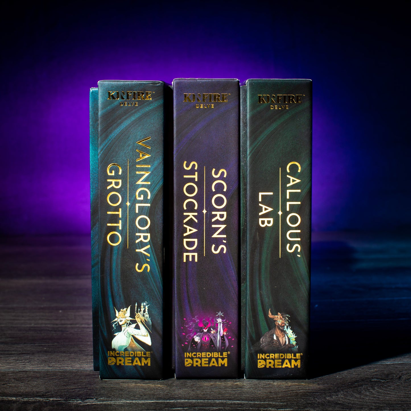 Kinfire Delve Bundle (3 Games + Playmat)